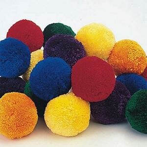 A stack of coloured fleece balls perfect for this exercise...